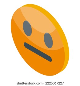 Emoji satisfaction level icon isometric vector. Customer feedback. Gauge score