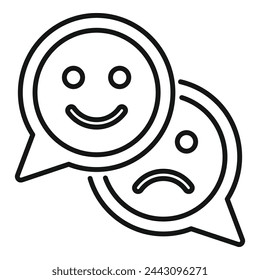 Emoji scale happy level icon outline vector. Expression user. Patron grin stellar