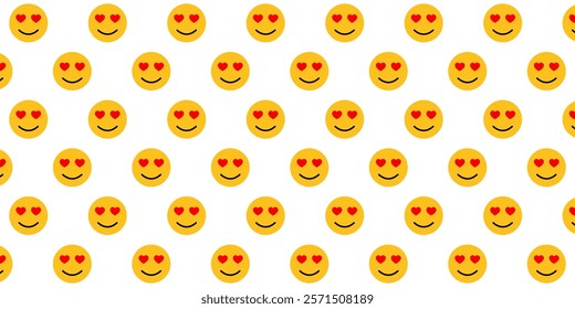Emoji seamless pattern for backgrounds, presentations, wrapping papers, prints, artworks. Vector illustration