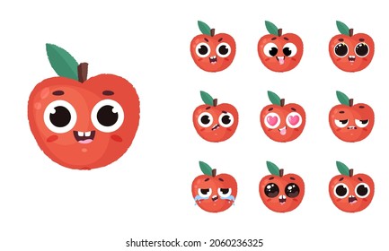 Emoji Set. Expressions. Face Apple