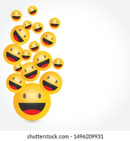 Emoji set icons, vector illustration 
 template. 