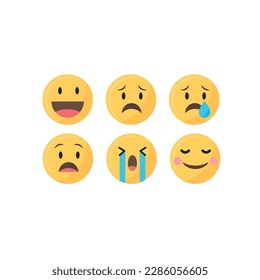 Emoji set with many characters