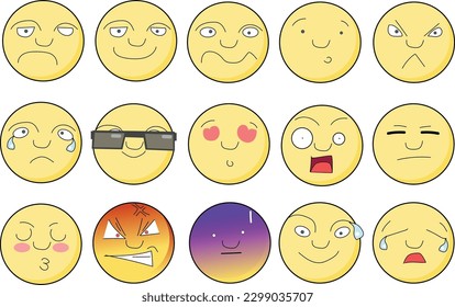 Paquete Emoji, de estilo plano