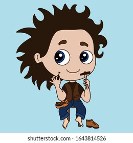 emoji with shoemaker that is fixing a shoe base with hammer and a nail, cobbler  nailing a sole, simple vector emoticon