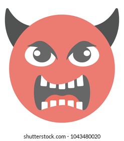 
Emoji showing evil grin, an angry smile
