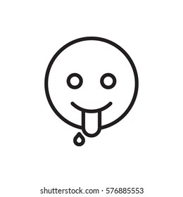 emoji showing tongue icon illustration isolated vector sign symbol