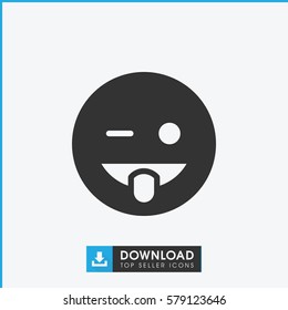 emoji showing tongue icon illustration isolated vector sign symbol
