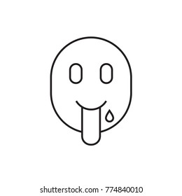 emoji showing tongue icon illustration isolated vector sign symbol