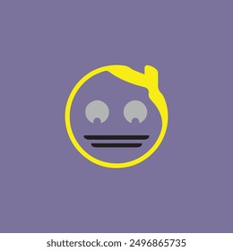 Emoji silhouette with vector art design