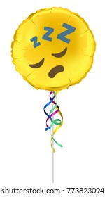 Emoji Sleepy Face with ZZZ on Foil Balloon