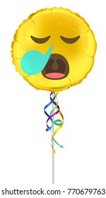 Emoji SleepySnot Bubble Face On Foil Balloon