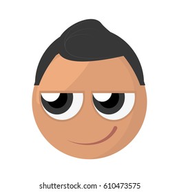 emoji sly expression image vector illustration eps 10