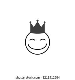 Emoji with a smile in the crown.