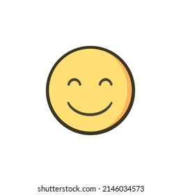 Emoji Smile Funny Cute Icon Vector