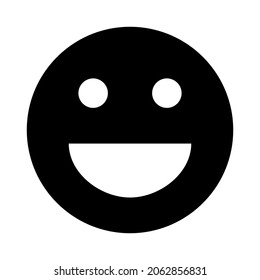 Emoji smile icon isolated vector illustration. High quality black style vector icon