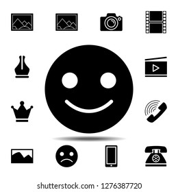 emoji smile icon. Simple glyph vector element of web, minimalistic icons set for UI and UX, website or mobile application