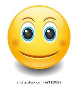 Emoji Smiley Face Vector Design Art. Illustration Gradient Icon.