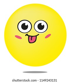 Emoji smiley funny face emotion vector