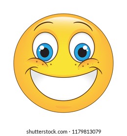 Emoji Smiling Face Vector Isolated On Stock Vector (royalty Free 