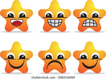 Emoji star icon char vector editable