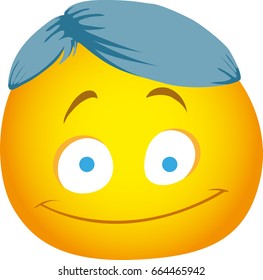 Emoji with strange hair