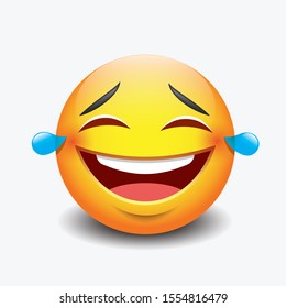 Emoji Tears Joy Smiling Emoticon Vector Stock Vector (Royalty Free ...