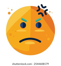 An emoji that depicts an angry facial expression. Suitable for expressing your feelings on social media.