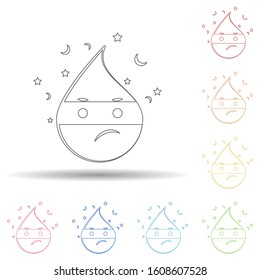 Emoji thief in multi color style icon. Simple thin line, outline vector of emoji icons for ui and ux, website or mobile application