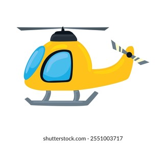 Emoji transporte helicóptero de dibujos animados aislado