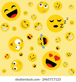 emoji de moda patrón abstracto de repetición de fondo de Ilustración vectorial