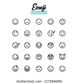 emoji vector design line style eps 10