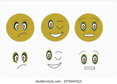 emoji vector with face for commercial use