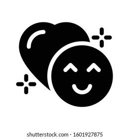 emoji vector glyph flat icon 