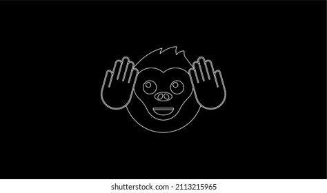 Emoji Vector Hear No Evil Monkey