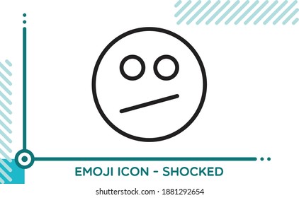 Expresión impactada de icono del vector Emoji