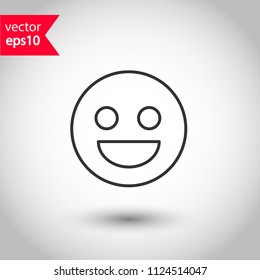 Emoji vector icon. Smile icon. Emoji icon. EPS 10 vector sign. Studio background.