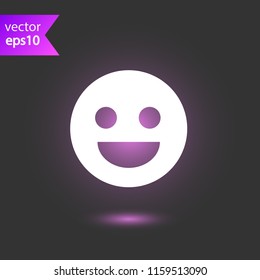 Emoji vector icon. Smile icon. Emoji icon. EPS 10 flat symbol