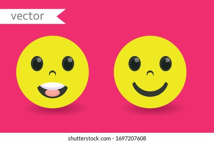 Emoji vector icon, symbol. White and black vector desgin. Modern, simple flat vector illustration for web site, mobile app or poster design.