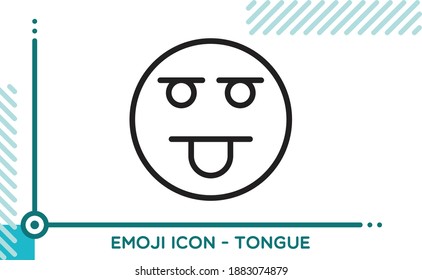 Emoji-Vektorsymbol-Zungenausdruck