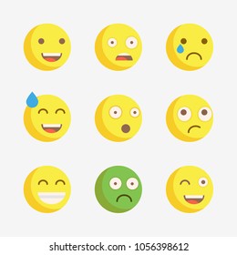 Emoji. Vector icons emoji. Expressionless emoji.