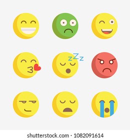 Emoji. Vector icons emoji. Expressionless emoji.