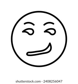 Diseño de iconos de línea de vector Emoji