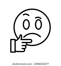 Emoji Vector Line Icon Design
