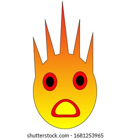 emoji vector no brain explosion background