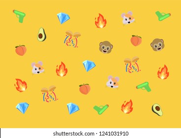 Emoji vector pattern