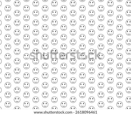  Emoji vector, set of black outline emoticon vector, isolated on white background. Geometric set of seamless gray and white pattern. Smile icon set. Vector illustration 