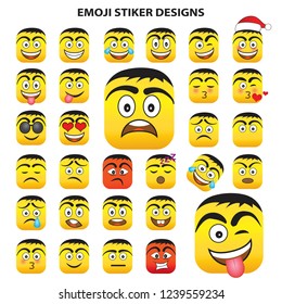 Emoji Vector Set Collection in Modern Style