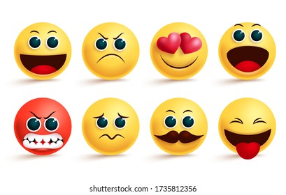 Social Media 3d Emoji Sticker Different Stock Vector (Royalty Free ...