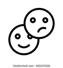 emoji vector thin line icon 