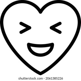 icono de línea delgada del vector de emoji